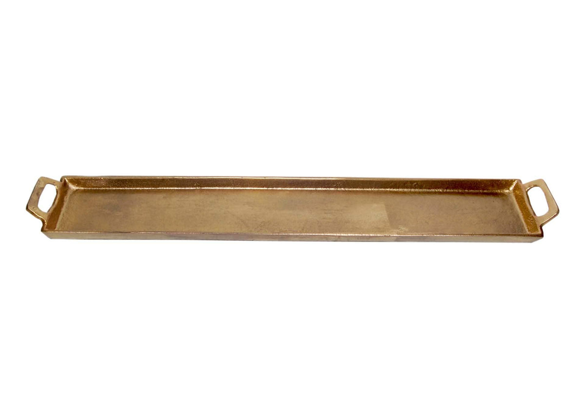 Alum. Tray w/Handles 5x30"  - ANTIQUE BRASS