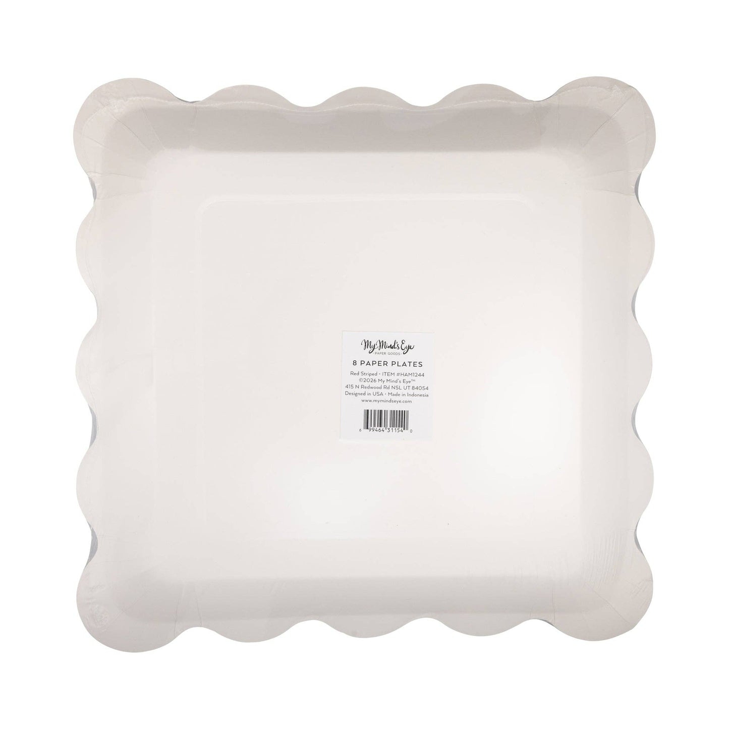 Red Stripes Paper Plate - 11"