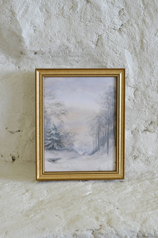 Winter Scene Artwork : Gold Frame / 16x20