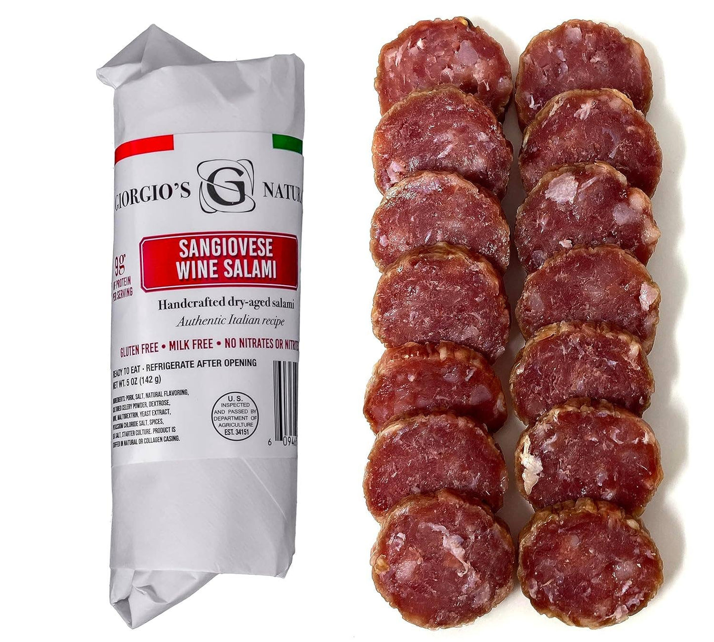 Sangiovese Wine Salami  - All Natural