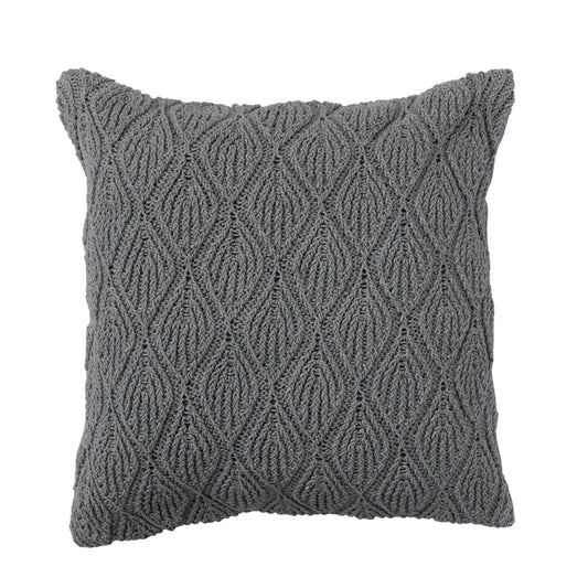 18" Square Woven Diamond Pillow