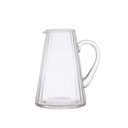 Ribbed Glass Pitcher