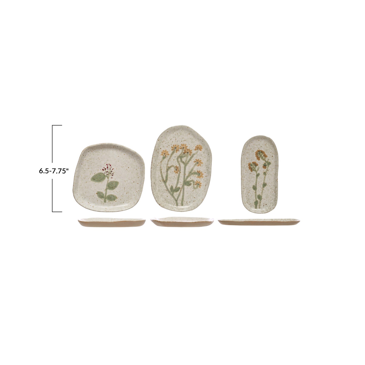 Hand-Painted Stoneware Plate, Reactive Glaze, 3 Styles (Each One Will Vary)