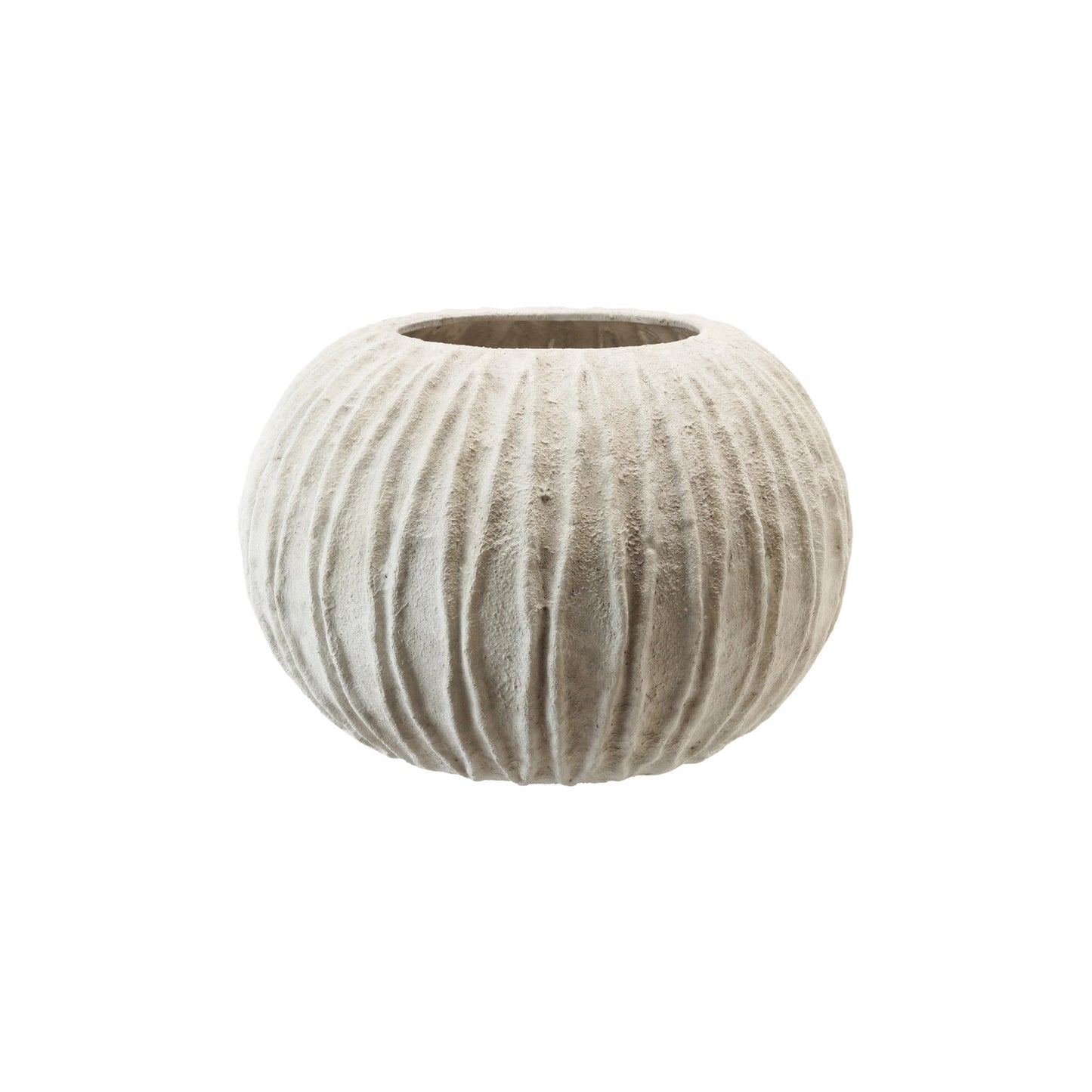 Textured Composite Resin Planter/Vase, Antique White