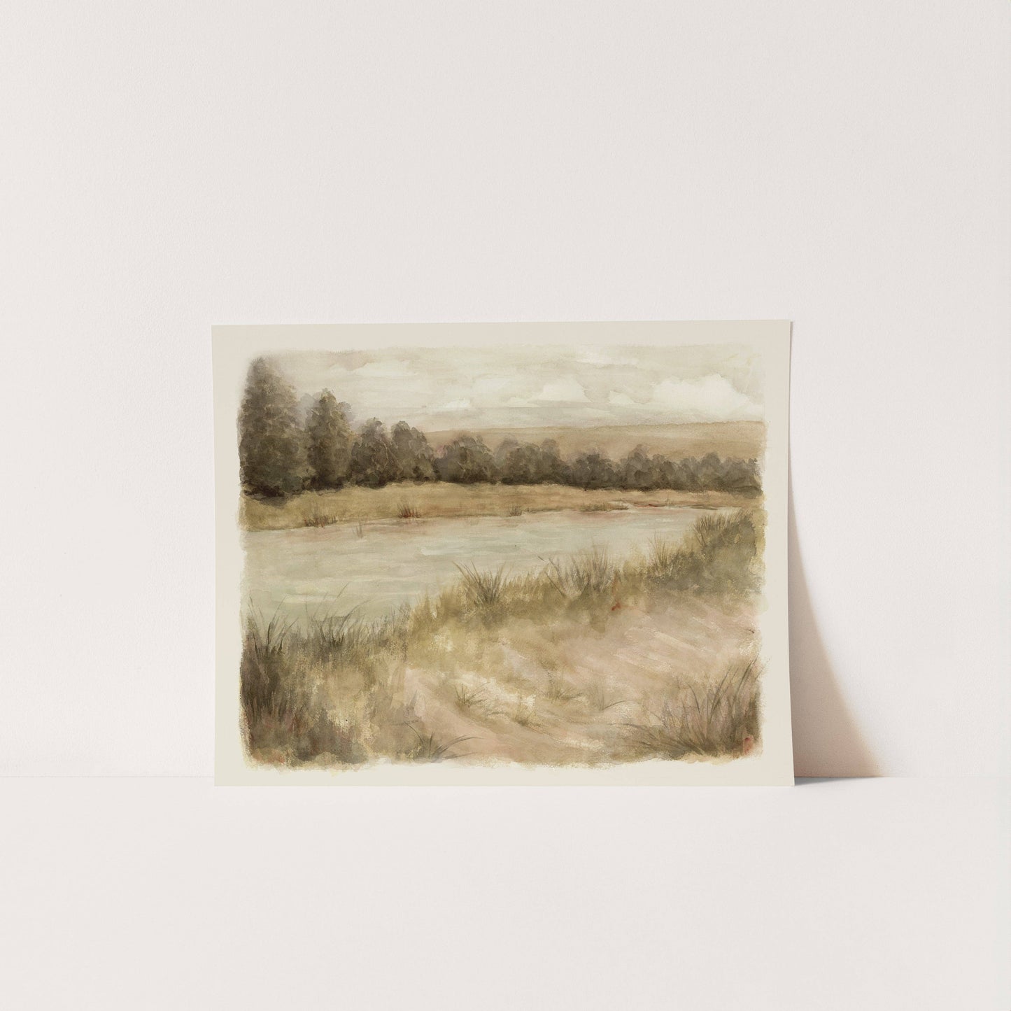 Beside Still Waters - Watercolor Giclée Paper Print: 5 x 7"