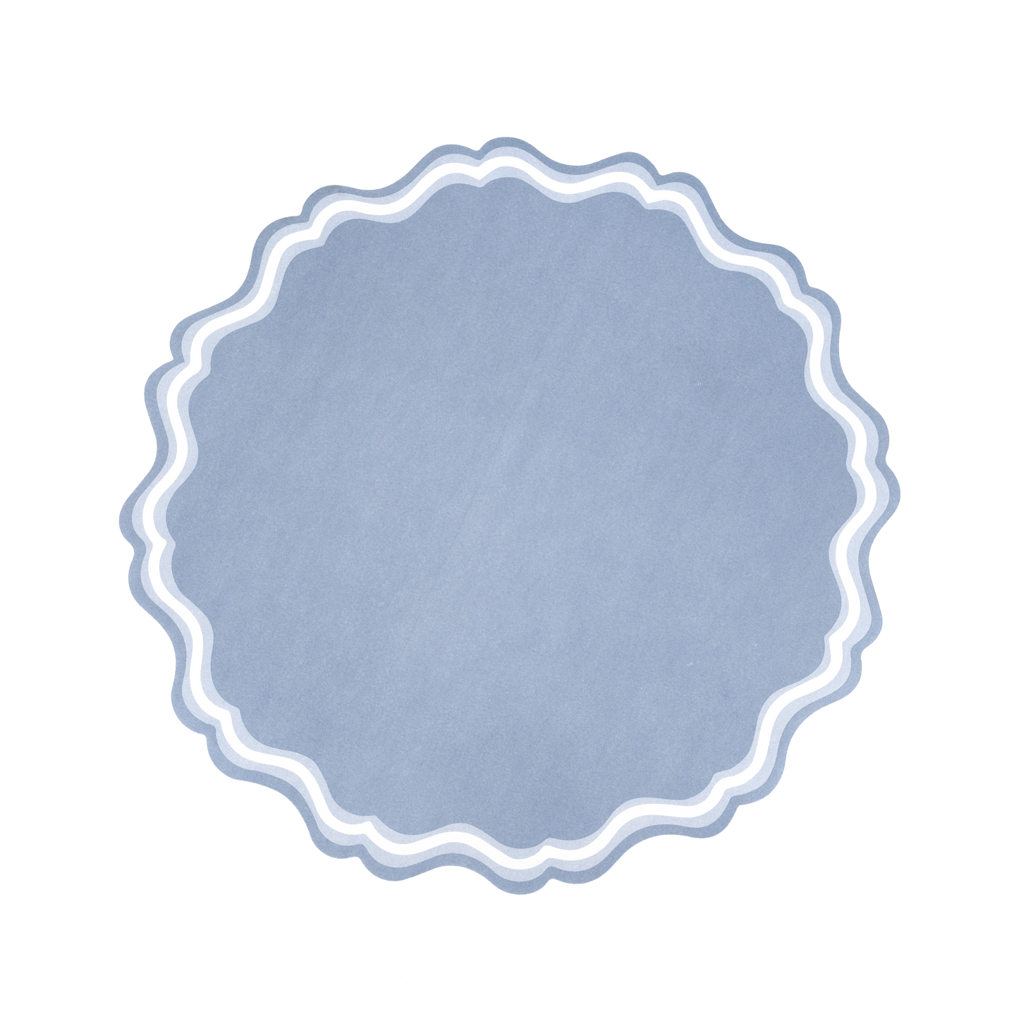 Blue Dusty Fancy Scallop Paper Placemats