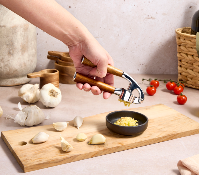 Acacia Garlic Press