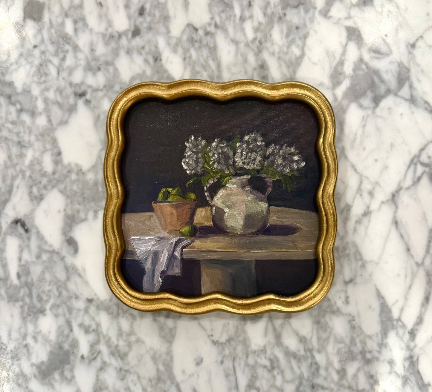 "Vase of Hydrangeas" Print: 5x5