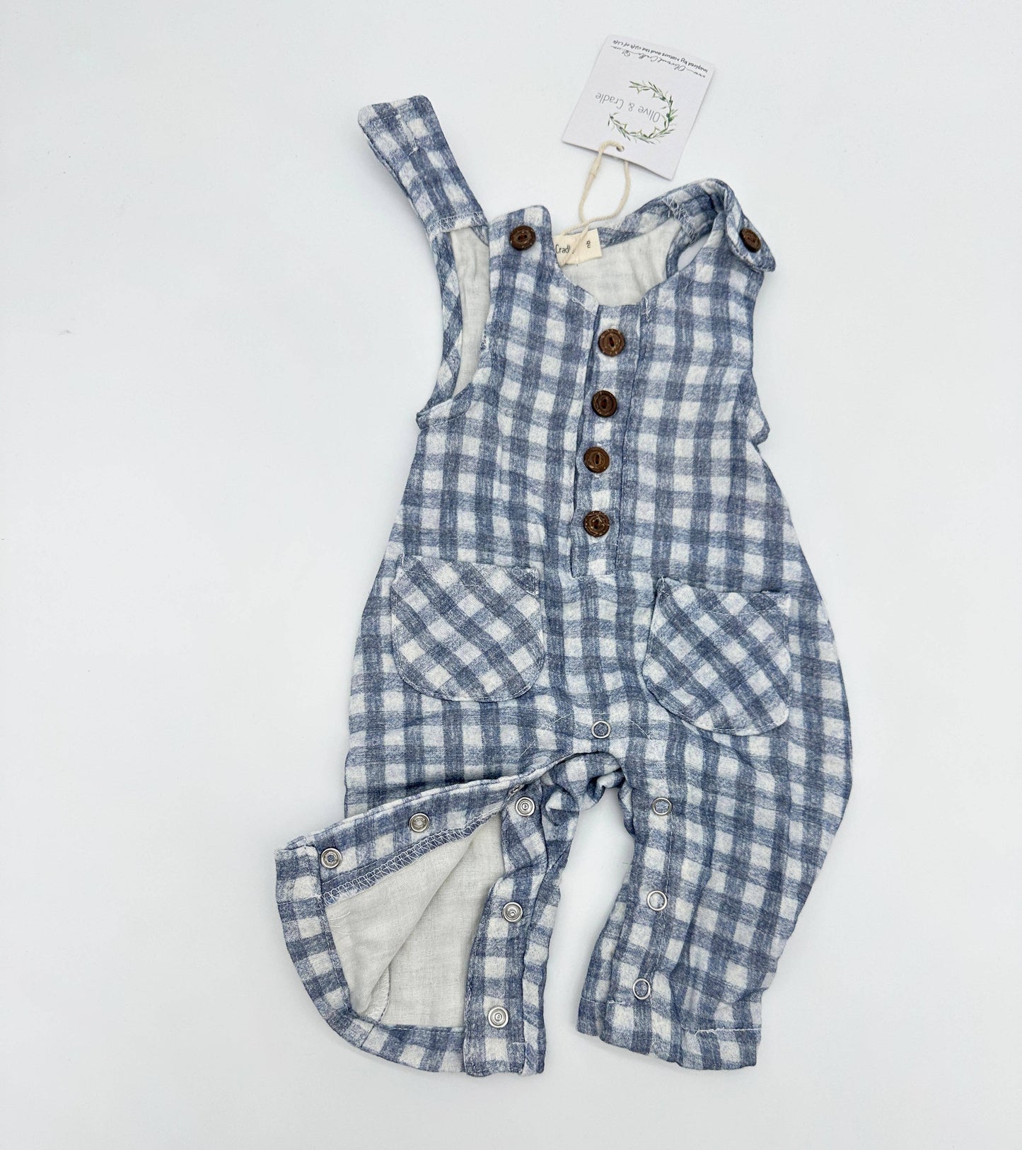 Muslin Jumper Gingham Pierre II: Blue gingham / NB