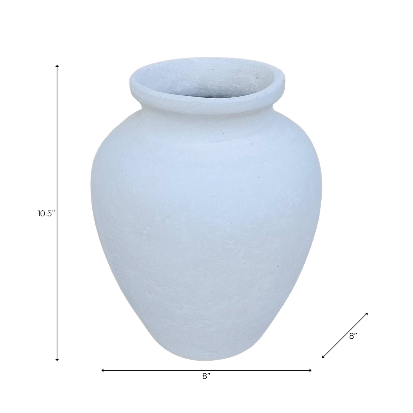 Ivory Paper Mache Solid Traditional Jug