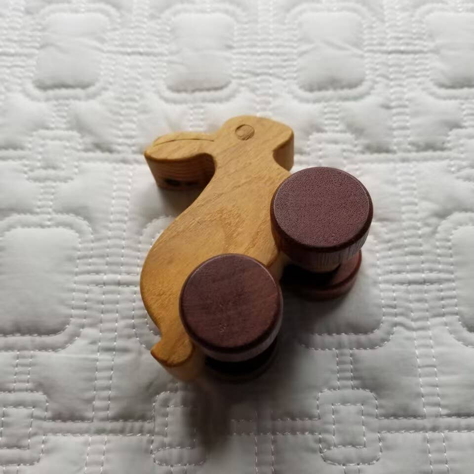 Wooden Easter Bunny Trolley Toy Car