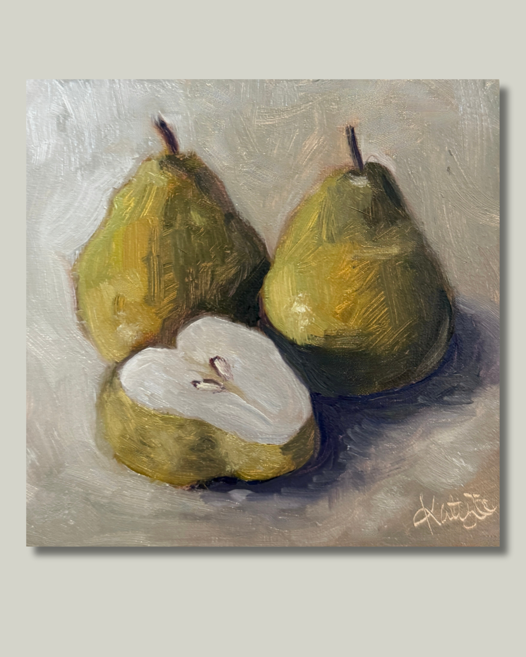 "Sliced Pear" Print: 5x5