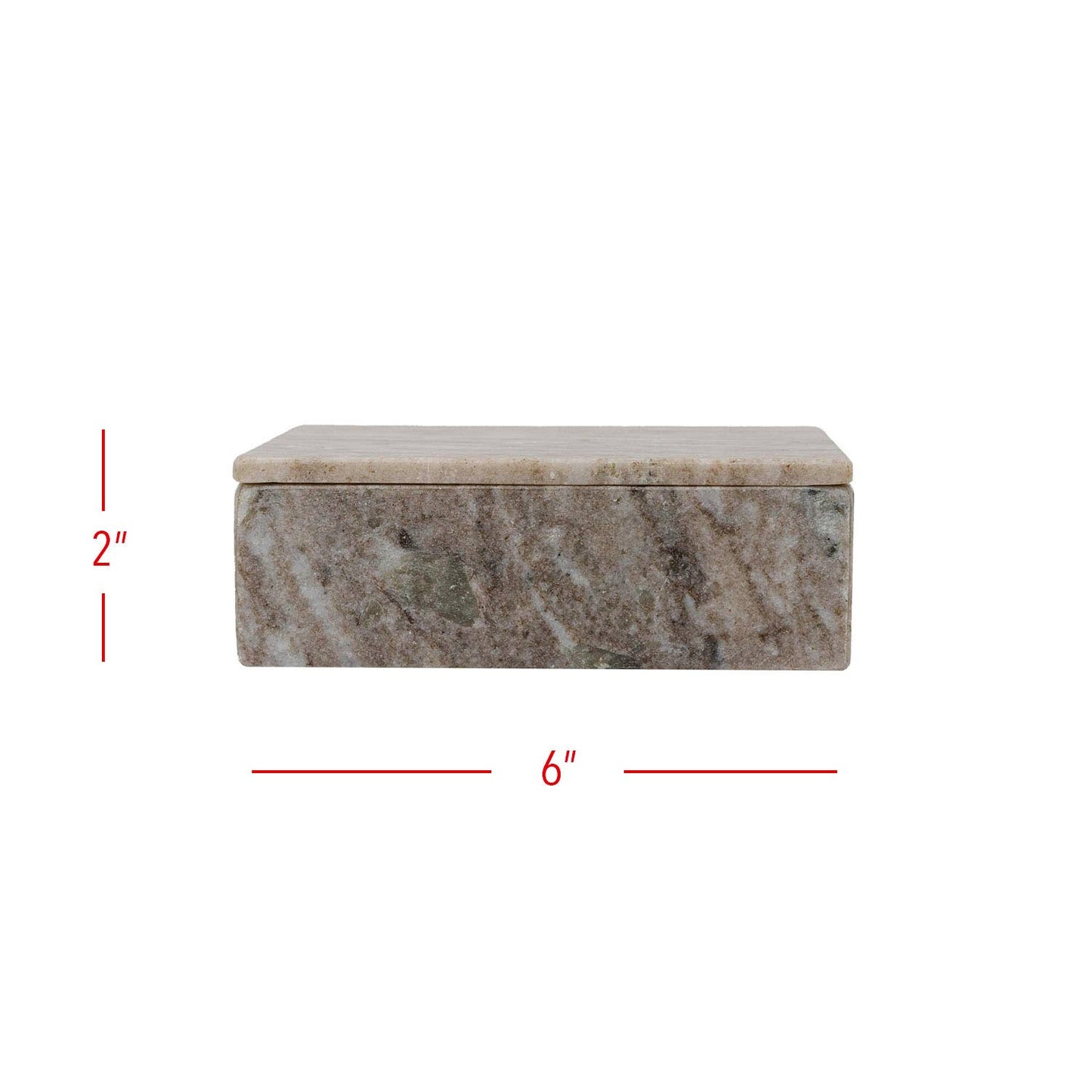 Soren Beige Marble Box With Lid