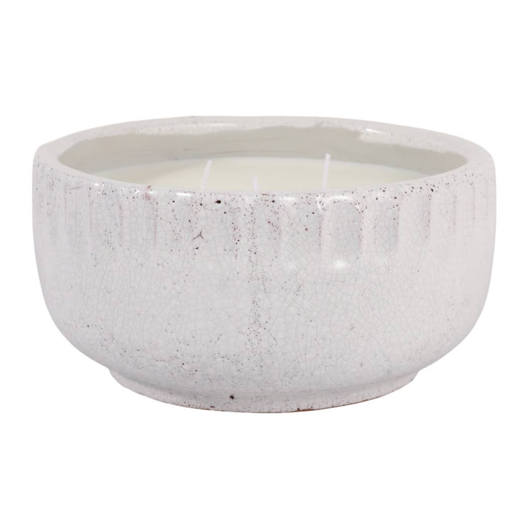 Candle - Lemon Ginger Scented White Ceramic Wax, 35 Oz
