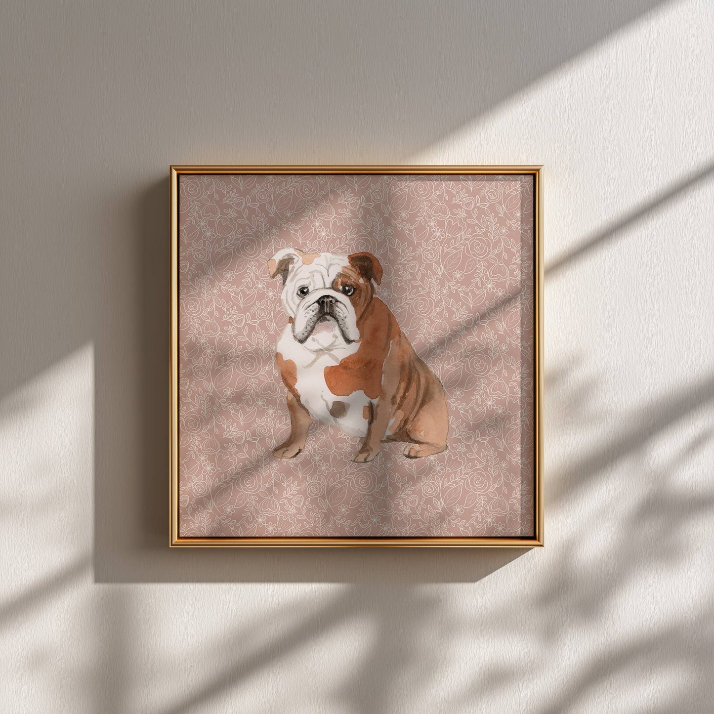 English Bulldog Wall Art: 5" x 7" (vertical)