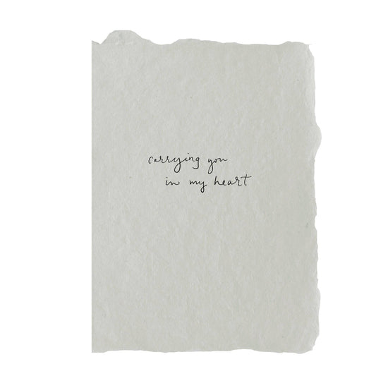 Carrying you in my heart card