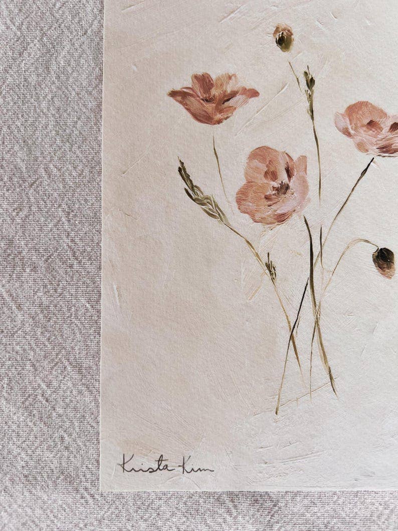 POPPIES - Art Print (Unframed): 5x7"