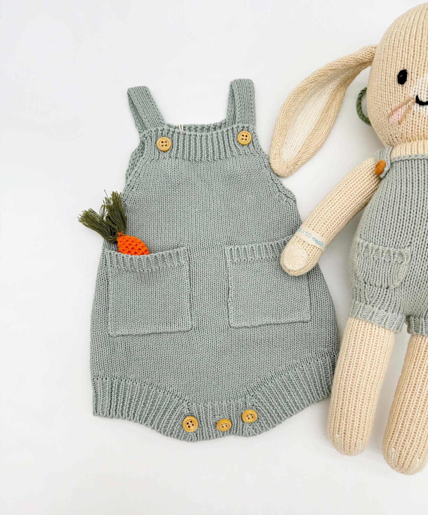 Henry Dusty Blue Romper: 6-12m