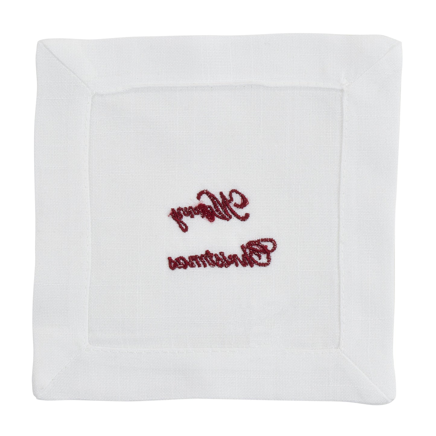 Embroidered Merry Christmas Trivet/Coaster