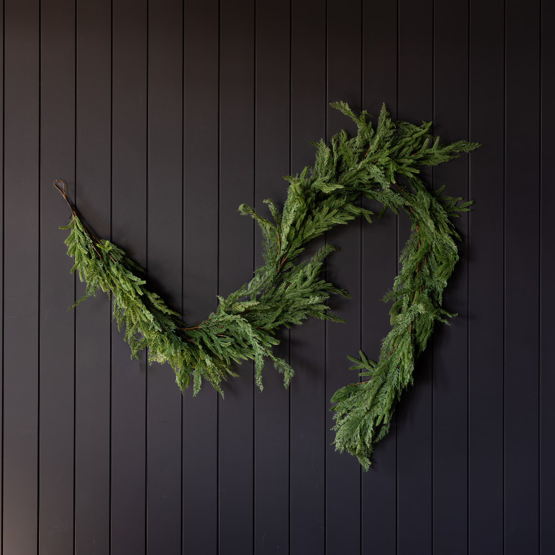 Norfolk & Cypress Mixed Real Touch Garland - 9 Ft: Standard