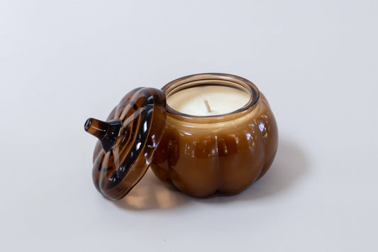 Mini Amber Pumpkin Candle - Toasted Pumpkin Latte