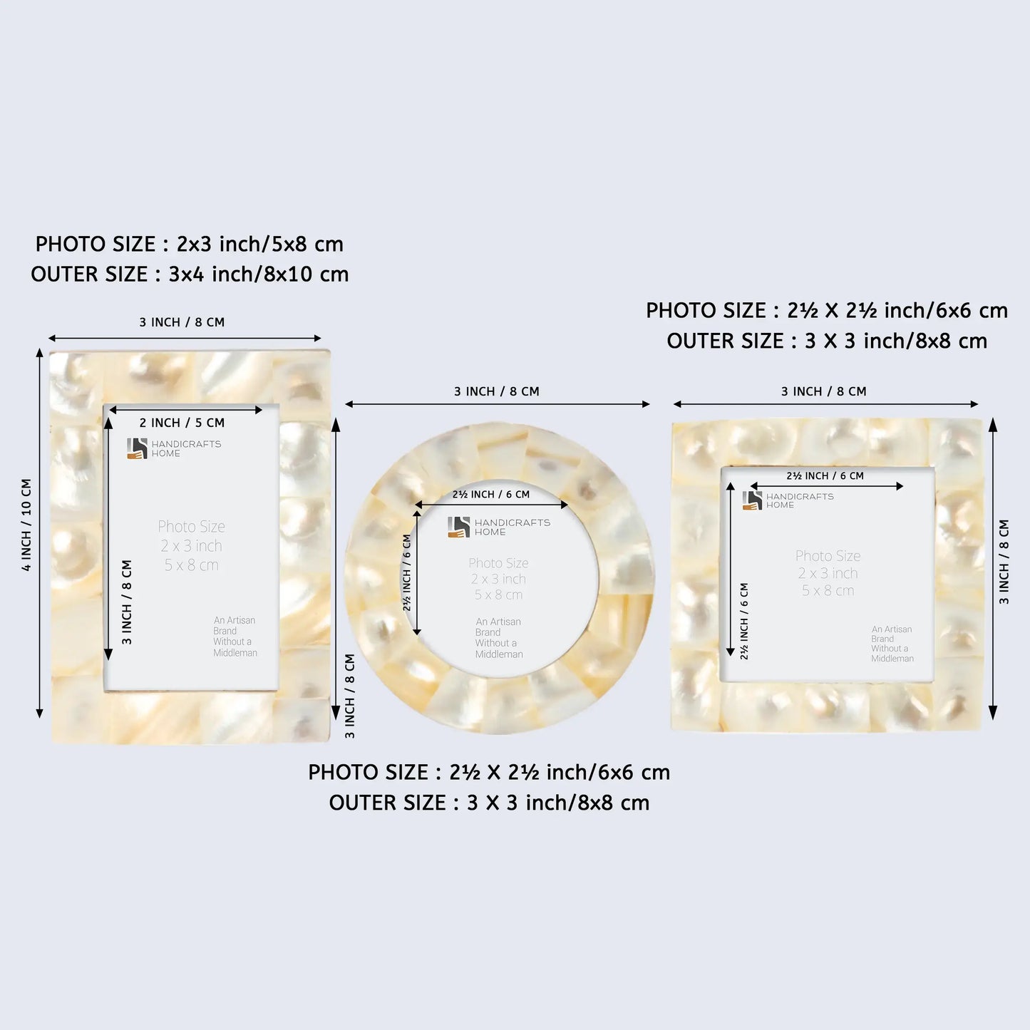 Baby Photo Frames Mother of Pearl