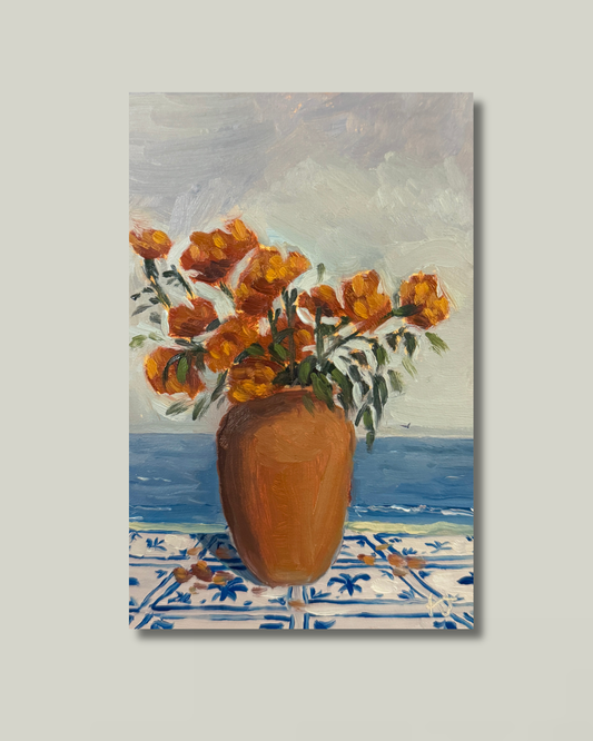 "Coastal Marigolds": 5x7 Print