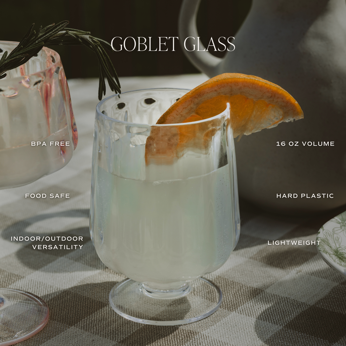 *NEW* Outdoor Plastic Goblet Drinkware