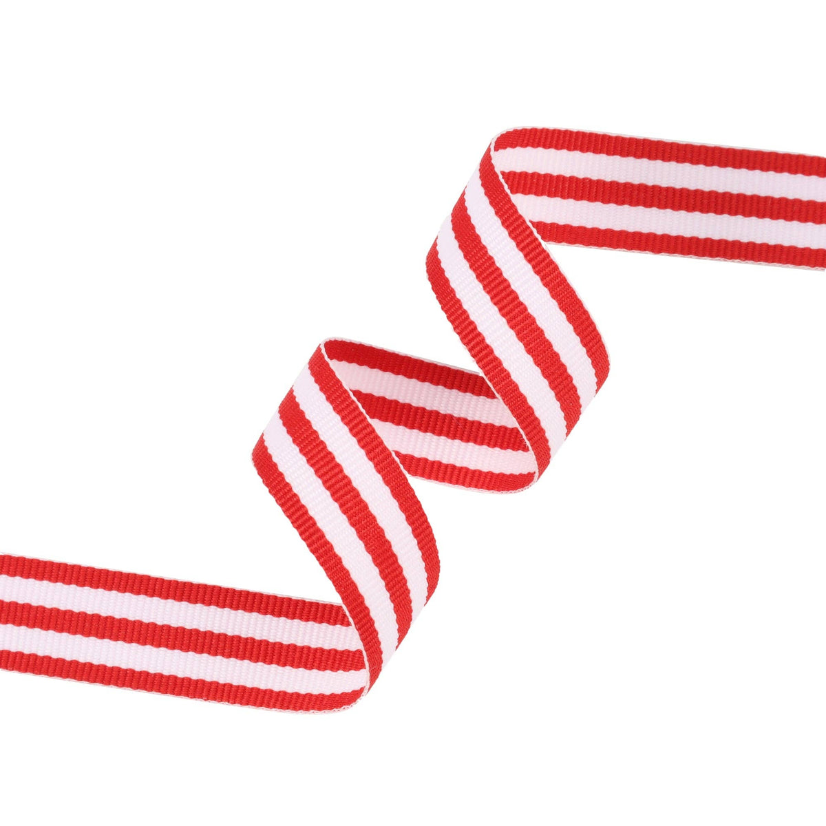 5/8" Striped Ribbon | Red/White | 10 Yard Roll