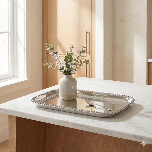 Rectangular Beaded Tray -M