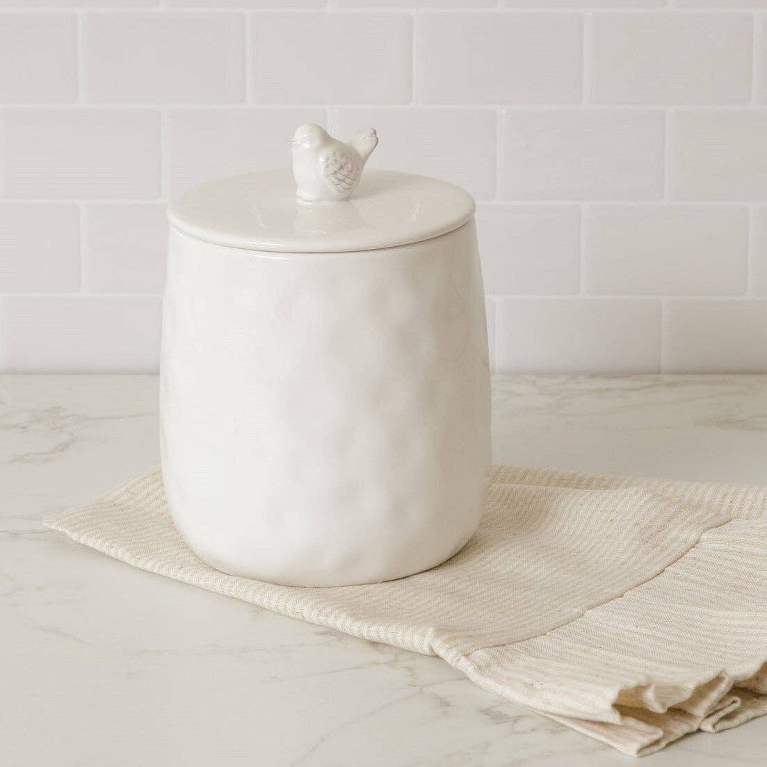 Ceramic Bird Canister, Sm