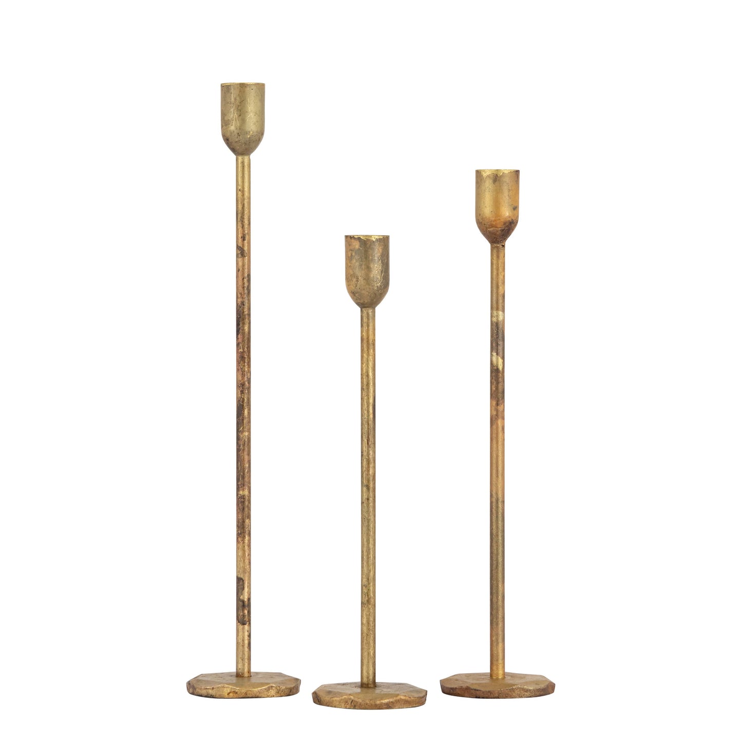 Tall Candle Holder Old Brass