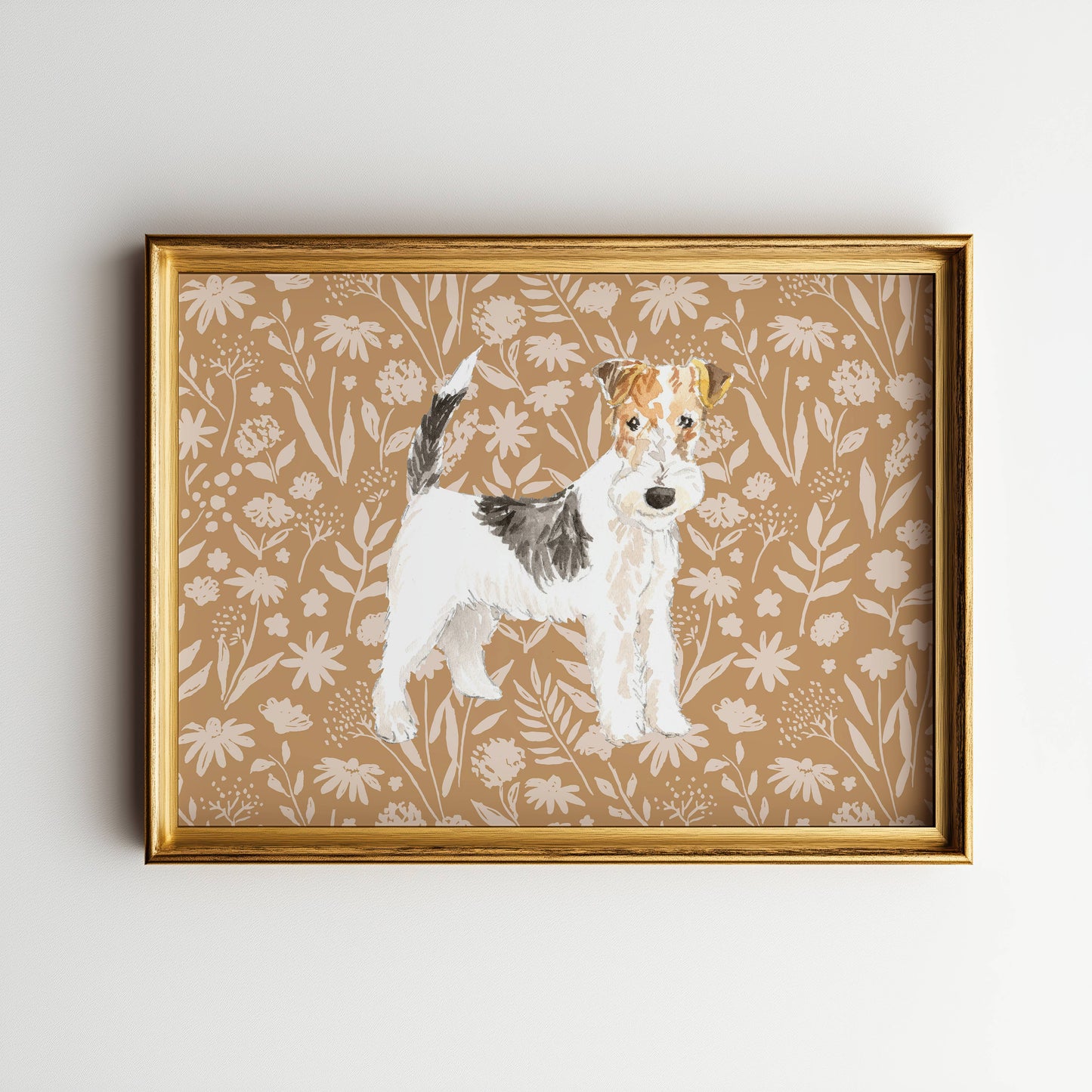 Wheaten Terrier Dog Art Print: 5" x 7" (vertical)