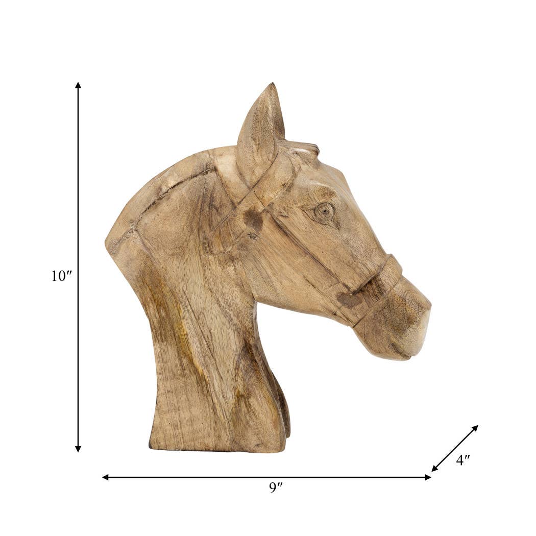 Wooden Modern Novelty Horse Head Figurine