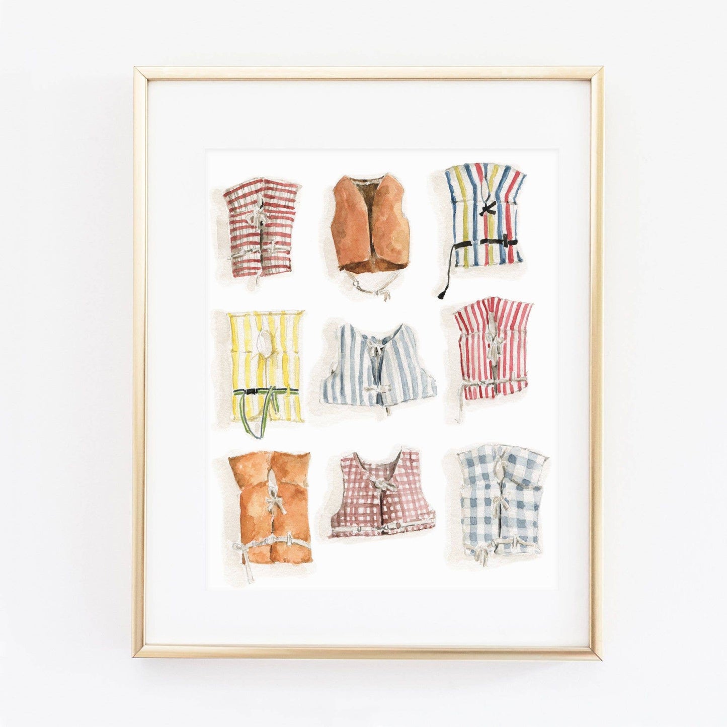 Boat coats art print: 8x10