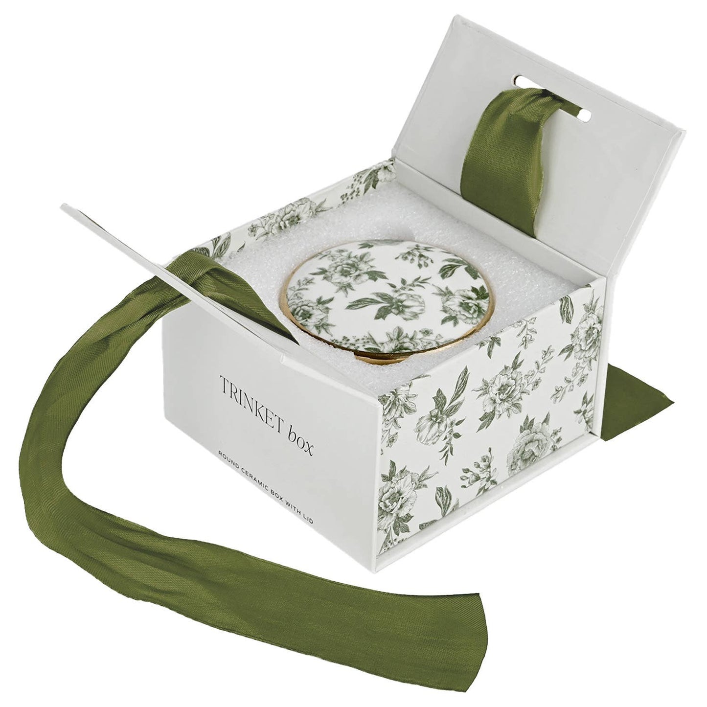 *NEW* Green Delft Trinket Dish with Lid