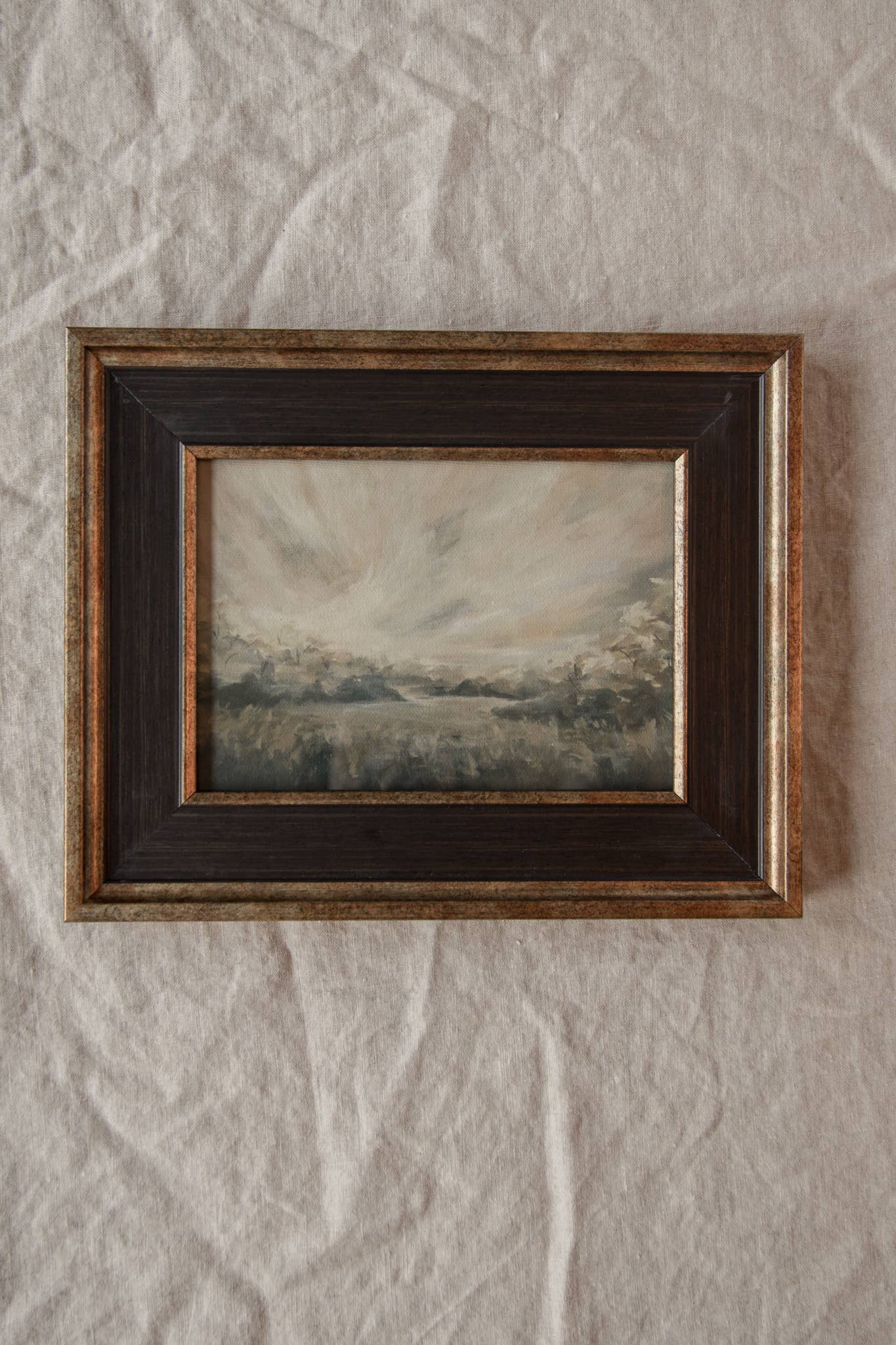 Antique Style Framed Art Print-Landscape-"In the Morning"
