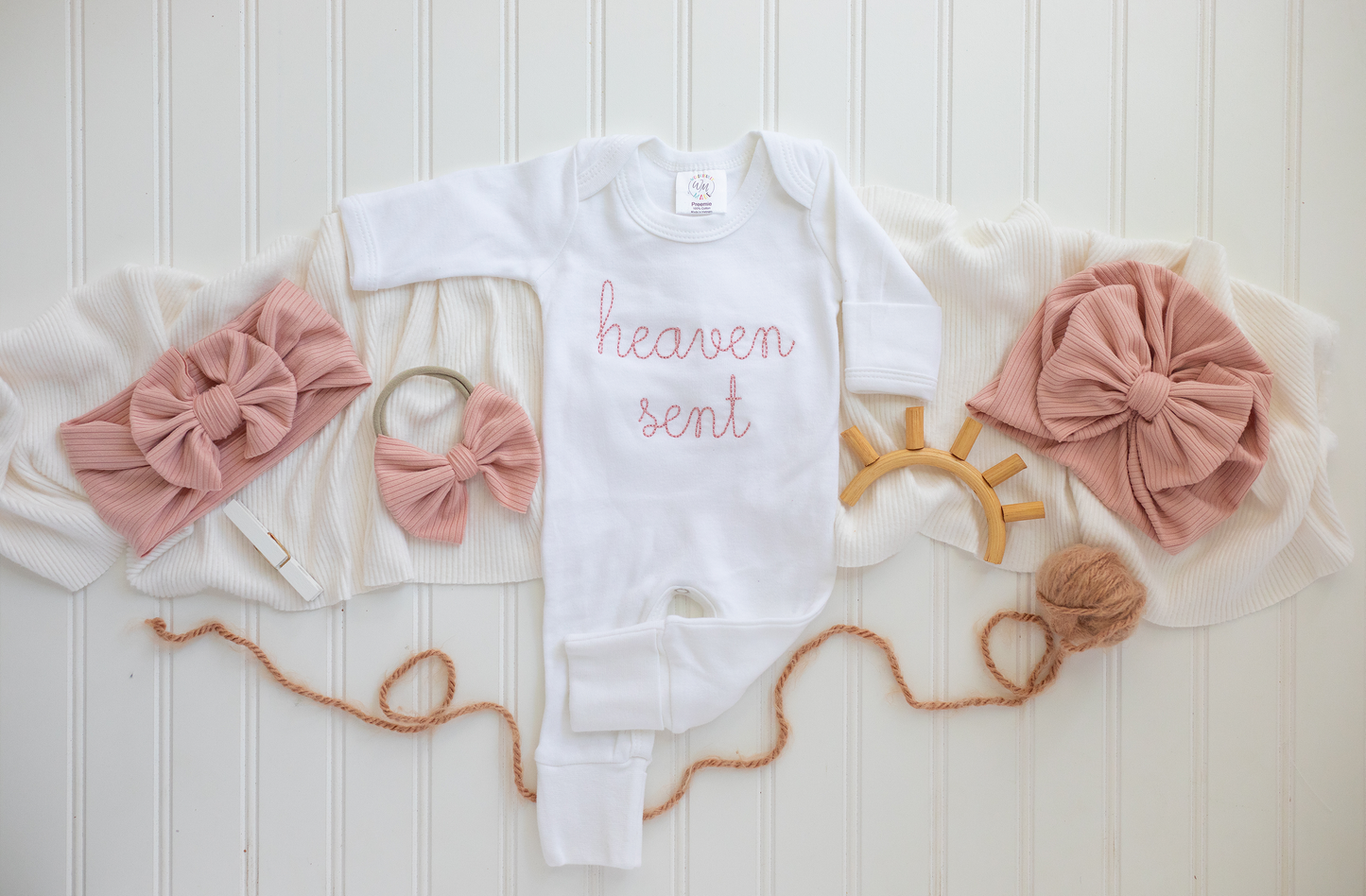 Baby Girl Romper | Heaven Sent Pink: 0-3M / Romper Only