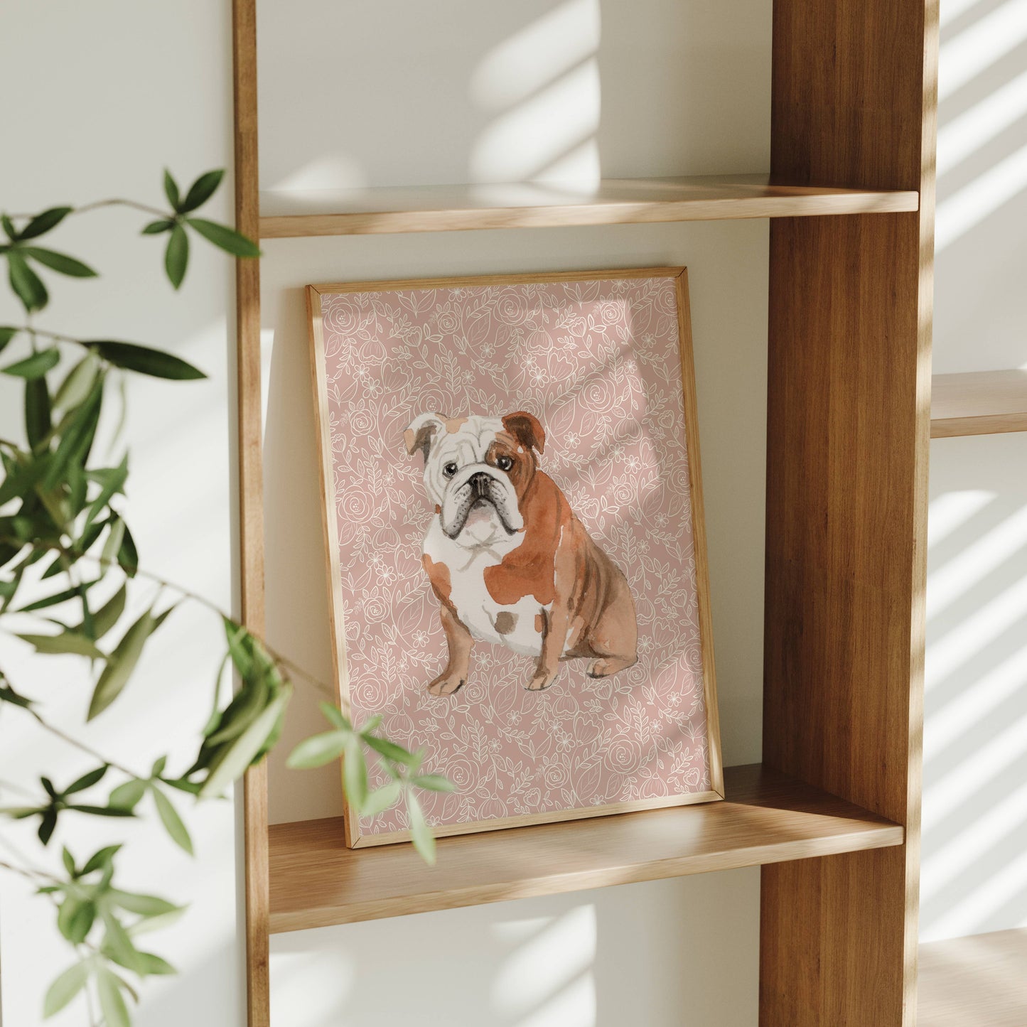 English Bulldog Wall Art: 5" x 7" (vertical)