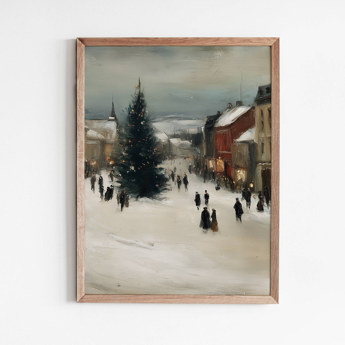 Winter Village Art Print: 5"x7"