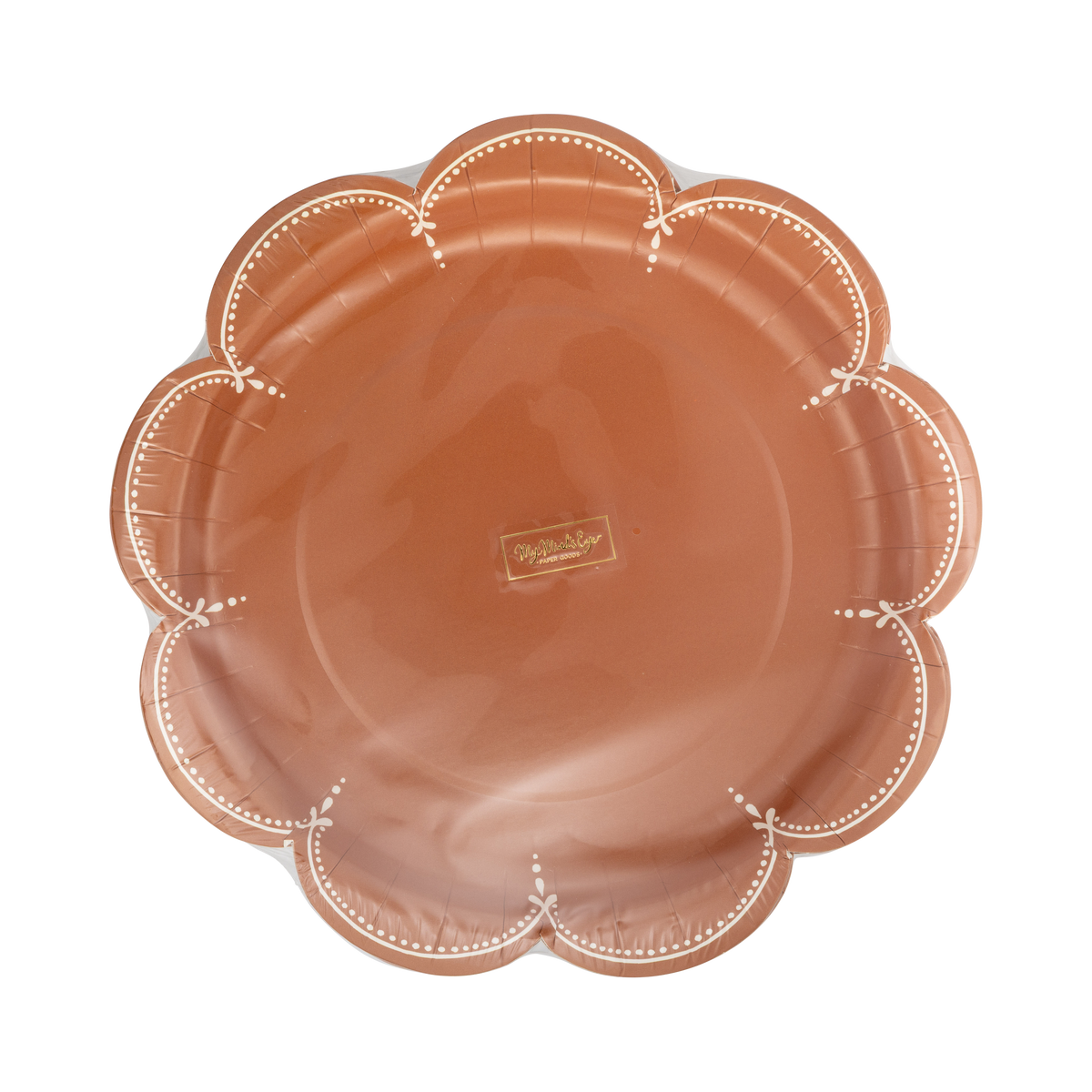 WDT1341 - Scalloped Rust Paper Plates