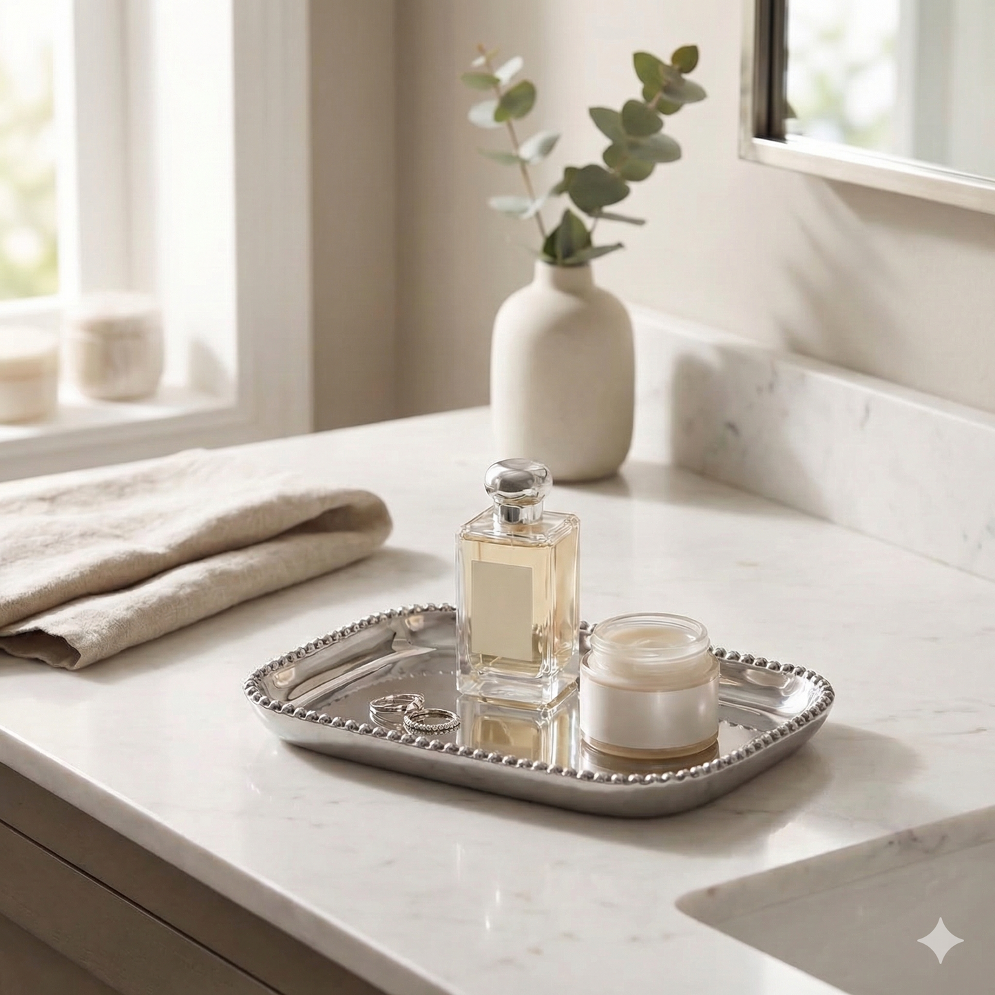 Rectangular Beaded Tray -S