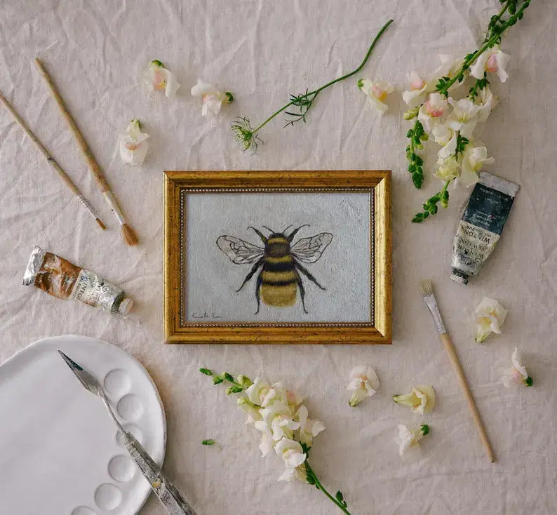 BEE STUDY - Art Print (unframed): 5x7"