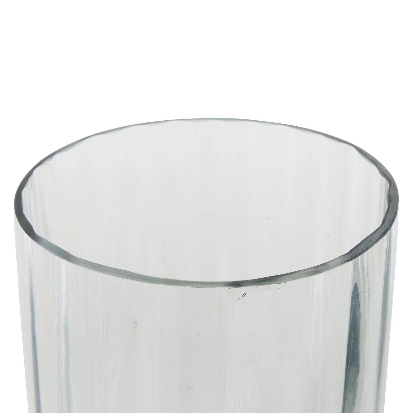 Modern Clear Glass Candle Holder: Clear / Clear