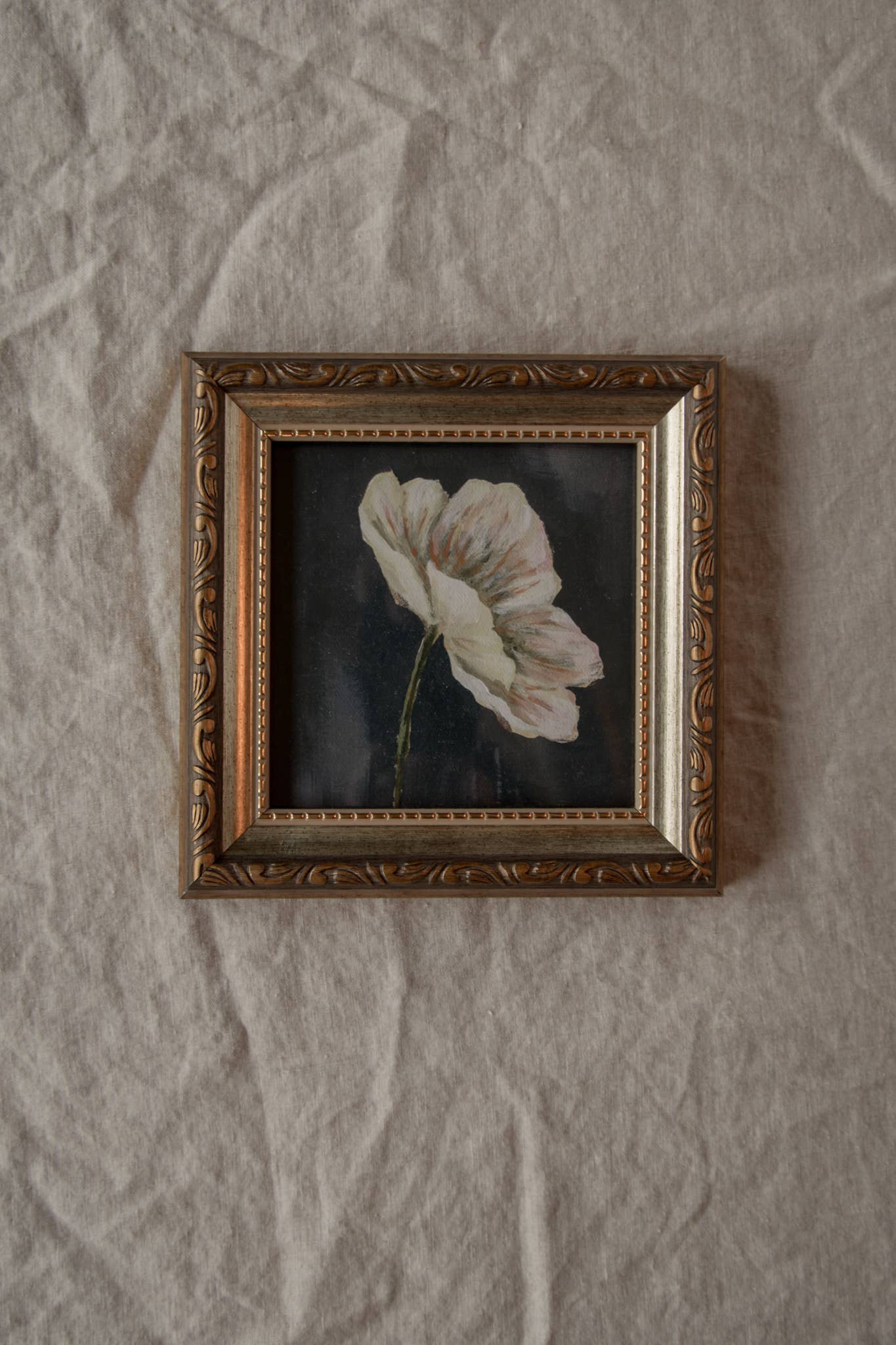 Antique Style Framed Art Print - Petunia Wildflower