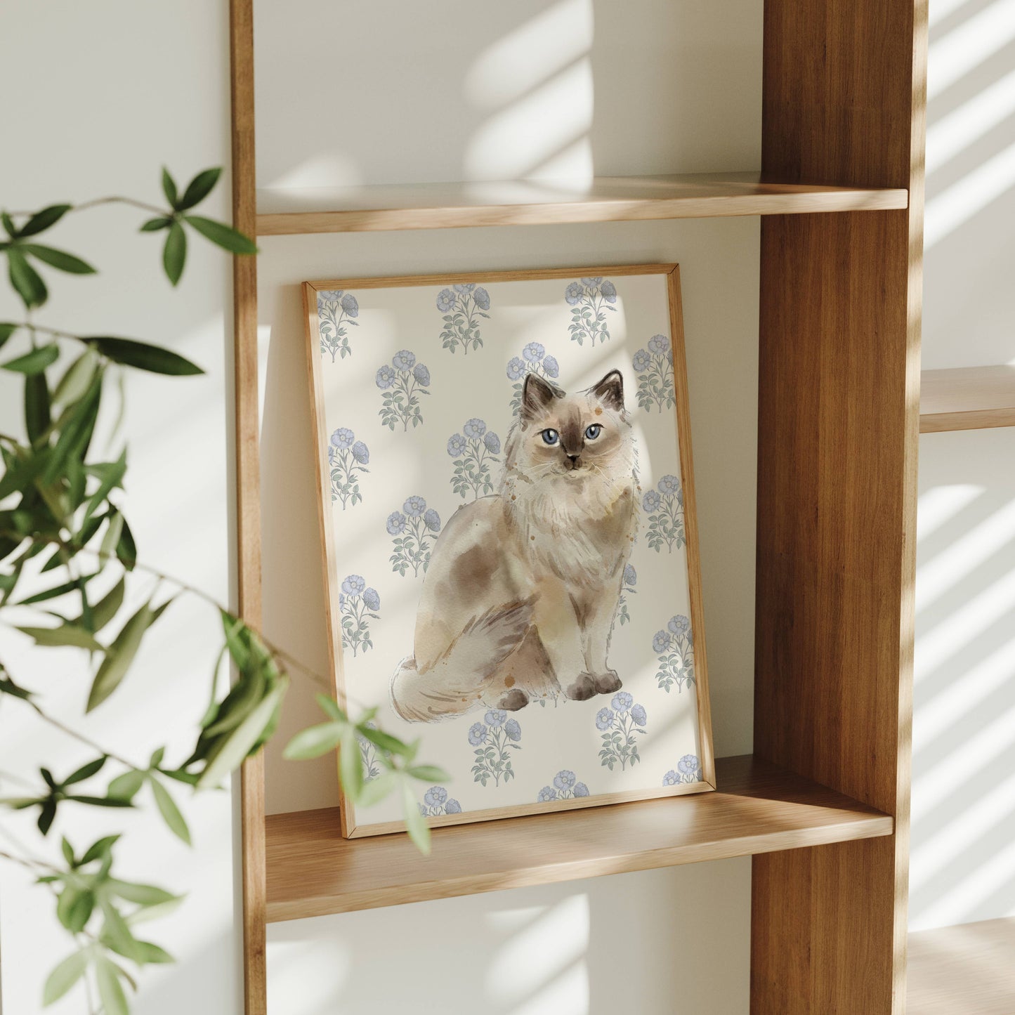Ragdoll Cat Art Print: 8" x 10" (vertical)