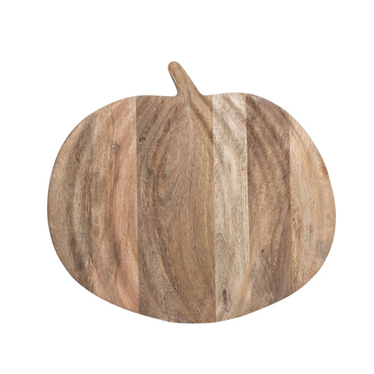 Mango Wood Pumpkin Shaped Cheese/Serving Board, Natural