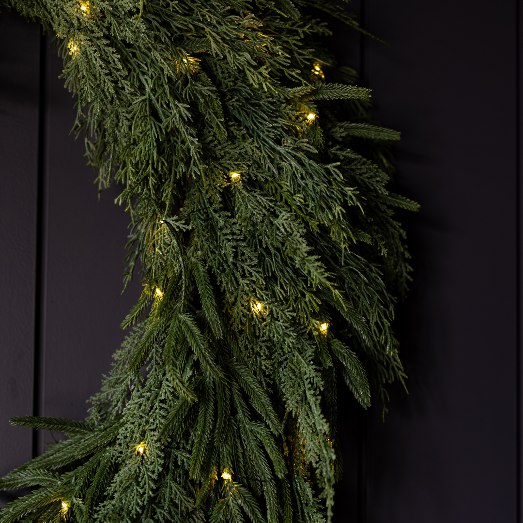 Norfolk & Cypress Mixed Real Touch Garland - 9 Ft: Standard