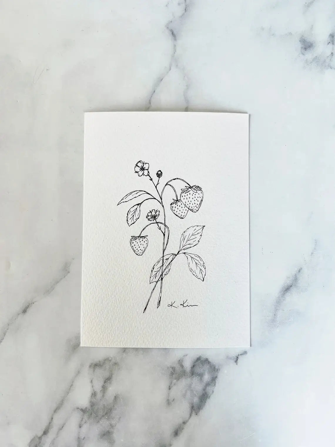 STRAWBERRIES - Art Print (unframed): 5x7"