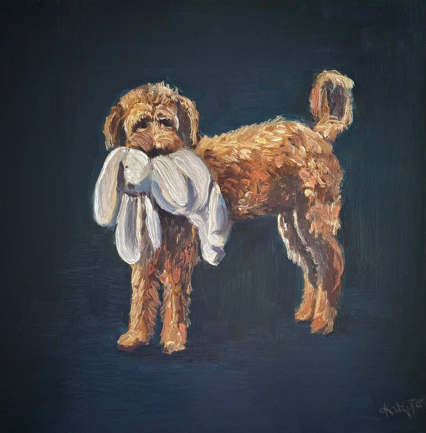 "Golden Doodle": 5x5 Print